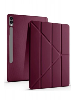 Newface Samsung Galaxy X610 Tab S9 FE Plus 12.4 Kılıf Kalemlikli Mars Tablet Kılıfı - Mürdüm