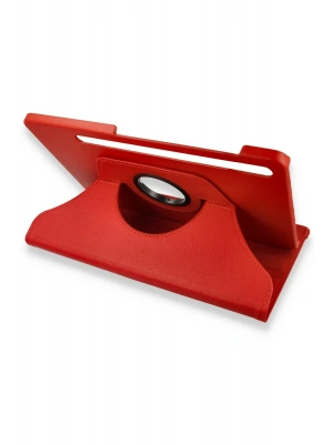 Newface Samsung Galaxy X800 Tab S8 Plus 12.4 Kılıf 360 Tablet Deri Kılıf - Kırmızı