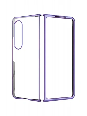Newface Samsung Galaxy Z Fold 4 Kılıf Fold Element Kapak - Mor