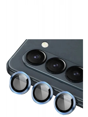 Newface Samsung Galaxy Z Fold 5 Valdez Metal Kamera Lens - Mavi
