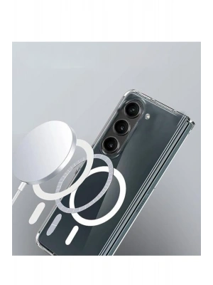 Newface Samsung Galaxy Z Fold 6 Kılıf Magneticsafe Şeffaf Silikon - Şeffaf