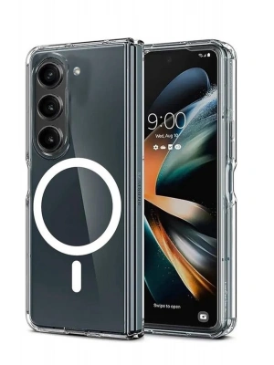 Newface Samsung Galaxy Z Fold 6 Kılıf Magneticsafe Şeffaf Silikon - Şeffaf