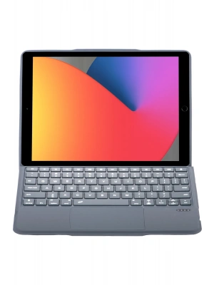 Newface T5506D iPad 10.2 (9.Nesil) Kılıf Palermo Ledli Klavyeli Standlı Tablet Kılıfı - Siyah