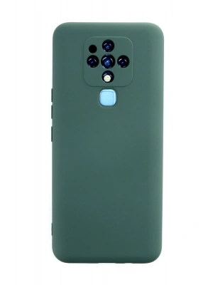 Newface Tecno Camon 16 Kılıf Nano içi Kadife Silikon - Koyu Yeşil