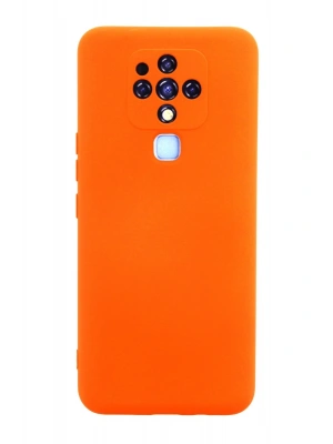 Newface Tecno Camon 16 Kılıf Nano içi Kadife Silikon - Turuncu