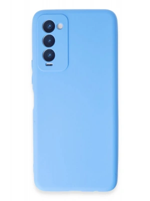 Newface Tecno Camon 18 Kılıf First Silikon - Mavi