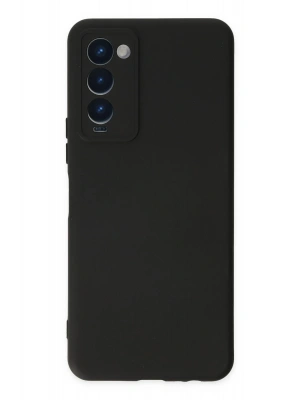 Newface Tecno Camon 18 Kılıf Nano içi Kadife Silikon - Siyah
