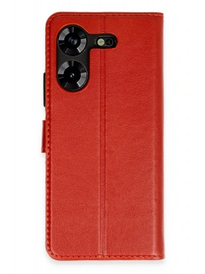 Newface Tecno Pova 5 Kılıf Trend S Plus Kapaklı Kılıf - Kırmızı