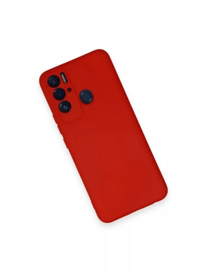 Newface Tecno Pova Neo Kılıf Nano içi Kadife Silikon - Kırmızı