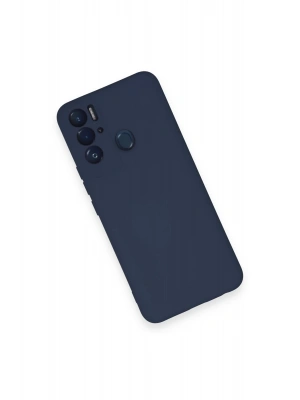 Newface Tecno Pova Neo Kılıf Nano içi Kadife Silikon - Lacivert