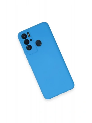 Newface Tecno Pova Neo Kılıf Nano içi Kadife Silikon - Mavi