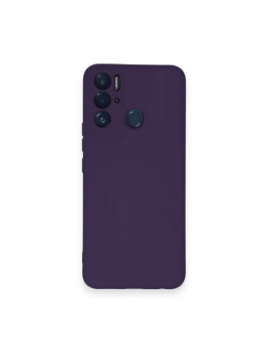 Newface Tecno Pova Neo Kılıf Nano içi Kadife Silikon - Mor