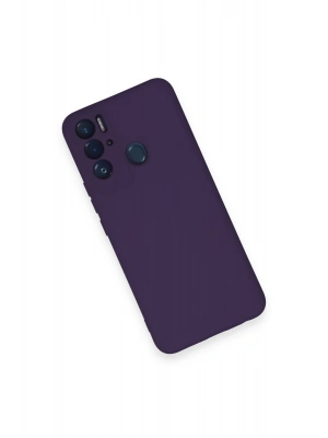 Newface Tecno Pova Neo Kılıf Nano içi Kadife Silikon - Mor
