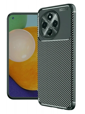 Newface Tecno Spark 30 Pro Kılıf Auto Focus Karbon Kapak - Koyu Yeşil