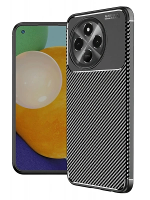 Newface Tecno Spark 30 Pro Kılıf Auto Focus Karbon Kapak - Siyah