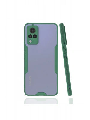 Newface Vivo V21 Kılıf Platin Silikon - Yeşil