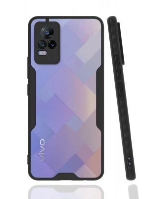 Newface Vivo V21e Kılıf Platin Silikon - Siyah