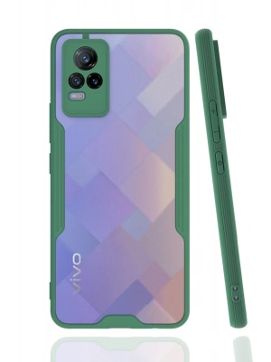 Newface Vivo V21e Kılıf Platin Silikon - Yeşil