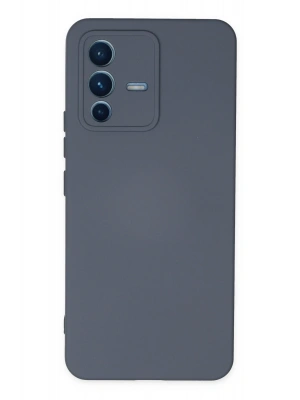 Newface Vivo V23 5G Kılıf Nano içi Kadife Silikon - Gri