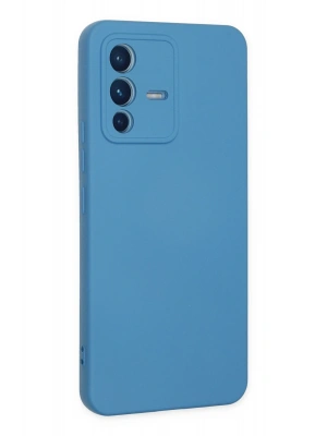 Newface Vivo V23 5G Kılıf Nano içi Kadife Silikon - Mavi