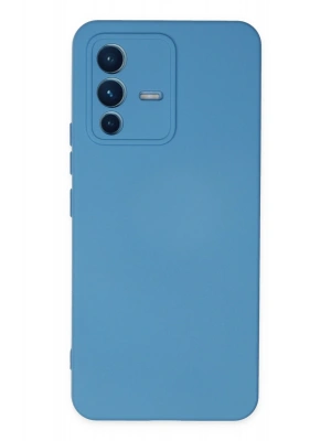 Newface Vivo V23 5G Kılıf Nano içi Kadife Silikon - Mavi