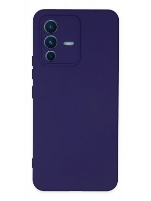 Newface Vivo V23 5G Kılıf Nano içi Kadife Silikon - Mor