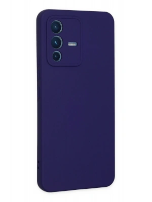 Newface Vivo V23 5G Kılıf Nano içi Kadife Silikon - Mor