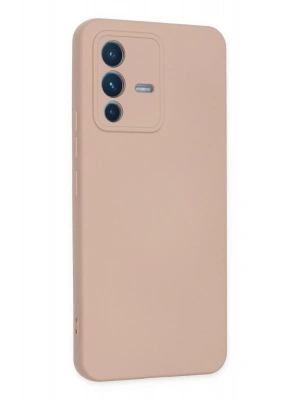 Newface Vivo V23 5G Kılıf Nano içi Kadife Silikon - Pudra