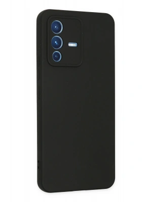 Newface Vivo V23 5G Kılıf Nano içi Kadife Silikon - Siyah