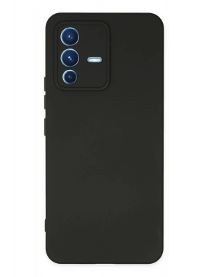 Newface Vivo V23 5G Kılıf Nano içi Kadife Silikon - Siyah
