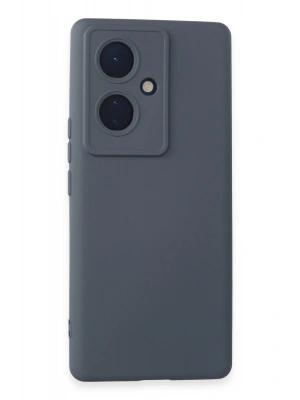 Newface Vivo V29 Lite Kılıf Nano içi Kadife Silikon - Gri