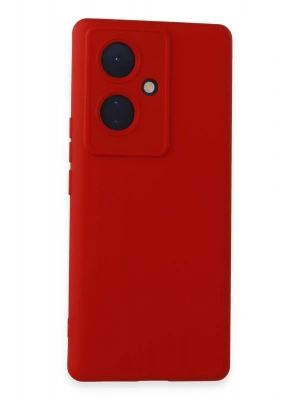 Newface Vivo V29 Lite Kılıf Nano içi Kadife Silikon - Kırmızı