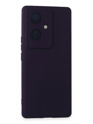 Newface Vivo V29 Lite Kılıf Nano içi Kadife Silikon - Mor