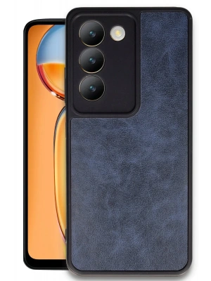 Newface Vivo V30 Lite 4G Kılıf Aras Deri Kapak - Lacivert