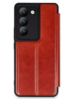 Newface Vivo V30 Lite 4G Kılıf Flip Cover - Kırmızı