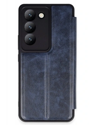 Newface Vivo V30 Lite 4G Kılıf Flip Cover - Lacivert