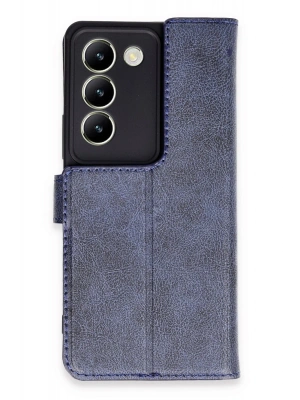 Newface Vivo V30 Lite 4G Kılıf Trend S Plus Kapaklı Kılıf - Lacivert