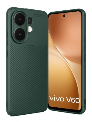 Newface Vivo V60 5G Auto Focus Karbon Kapak - Koyu Yeşil