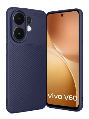 Newface Vivo V60 5G Auto Focus Karbon Kapak - Lacivert