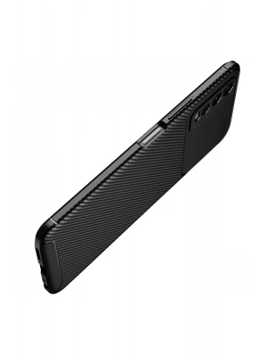 Newface Vivo Y11S Kılıf Auto Focus Karbon Kapak - Siyah