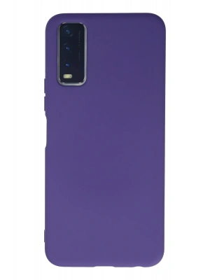 Newface Vivo Y11S Kılıf Nano içi Kadife Silikon - Mor