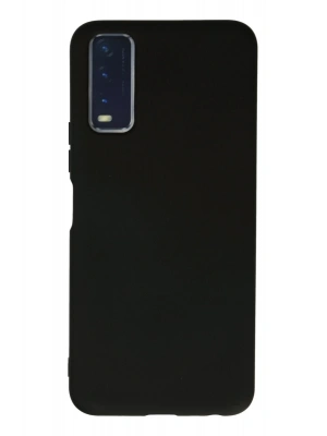 Newface Vivo Y11S Kılıf Nano içi Kadife Silikon - Siyah