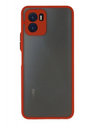 Newface Vivo Y15S Kılıf Montreal Silikon Kapak - Kırmızı