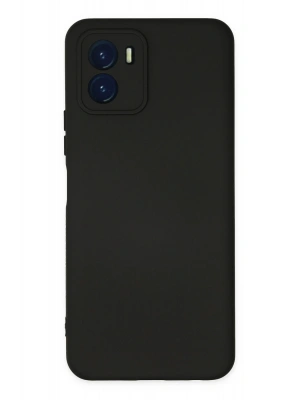 Newface Vivo Y15S Kılıf Nano içi Kadife Silikon - Siyah