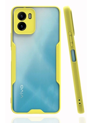 Newface Vivo Y15S Kılıf Platin Silikon - Sarı