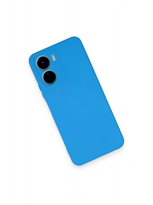 Newface Vivo Y16 Kılıf Nano içi Kadife Silikon - Mavi