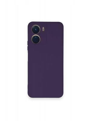 Newface Vivo Y16 Kılıf Nano içi Kadife Silikon - Mor