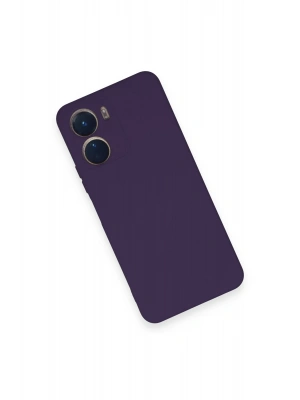 Newface Vivo Y16 Kılıf Nano içi Kadife Silikon - Mor