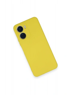 Newface Vivo Y16 Kılıf Nano içi Kadife Silikon - Sarı