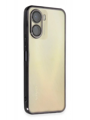 Newface Vivo Y16 Kılıf Razer Lensli Silikon - Siyah